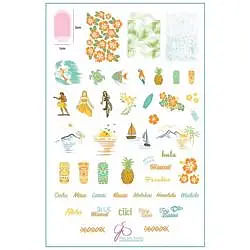 Aloha! (CjS-128) - Stampingplade, Clear Jelly Stamper